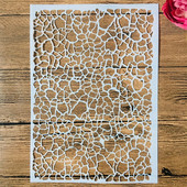 29*21cm A4 neregulāra mozaīkas tekstūra DIY slāņošanas trafareti sienu gleznojumi albums Krāsošana reljefs albums dekoratīvā veidne