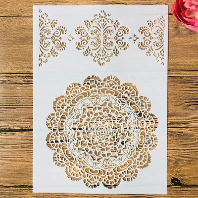 29*21cm A4 neregulāra mozaīkas tekstūra DIY slāņošanas trafareti sienu gleznojumi albums Krāsošana reljefs albums dekoratīvā veidne