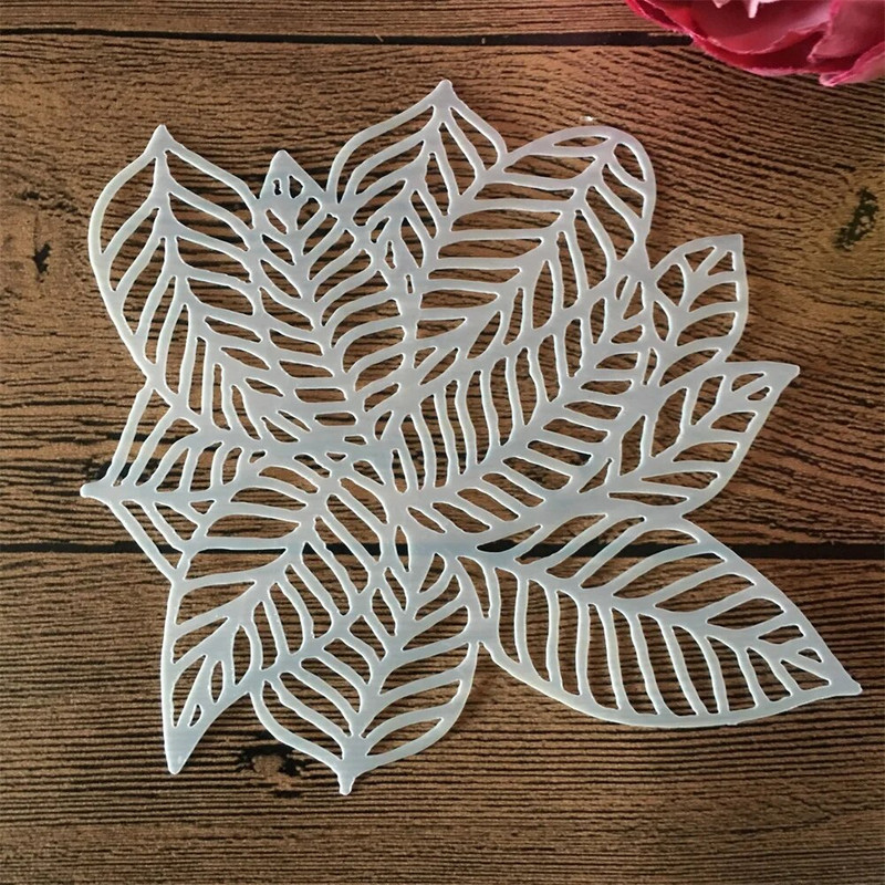 8 τμχ/Σετ 13*13 εκ. Λουλούδια Φύλλα Rose Plum DIY Layering Stencils Ζωγραφική Λεύκωμα ζωγραφικής με ανάγλυφο διακοσμητικό πρότυπο άλμπουμ