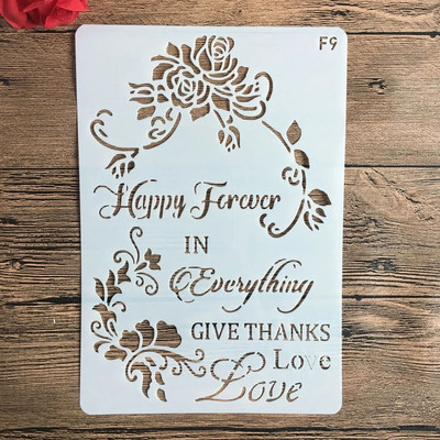 26*18cm Ziedi Trafareti DIY Amatniecības slāņošanas trafareti sienu krāsošanai Scrapbooking apzīmogošana pastmarku albums dekoratīvs