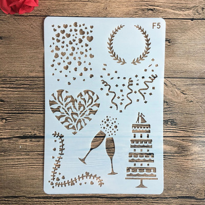 26*18cm Ziedi Trafareti DIY Amatniecības slāņošanas trafareti sienu krāsošanai Scrapbooking apzīmogošana pastmarku albums dekoratīvs