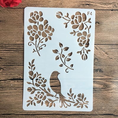 26*18cm Ziedi Trafareti DIY Amatniecības slāņošanas trafareti sienu krāsošanai Scrapbooking apzīmogošana pastmarku albums dekoratīvs