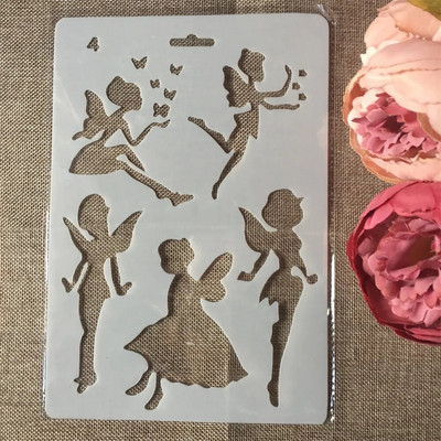 1db 27,5X19cm Tündérlány Angyal barkácsolás Kézműves Rétegező Sablonok Festészet Scrapbooking Bélyegzés Dombornyomás Album Papír Kártyasablon