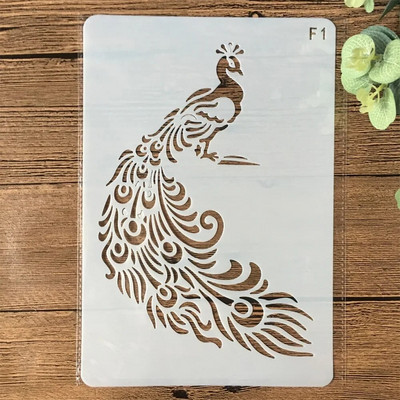 Τετράγωνο πλαίσιο λουλουδιών 26*17cm Στένσιλ με στρώσεις DIY Ζωγραφική τοίχου Λεύκωμα χρωματισμού Ανάγλυφο άλμπουμ Πρότυπο διακοσμητικής κάρτας