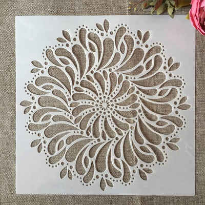 30*30cm geomeetria Mandala B5 DIY kihistusšabloonid maalimine väljalõigete album värvimine reljeefalbumi dekoratiivmall
