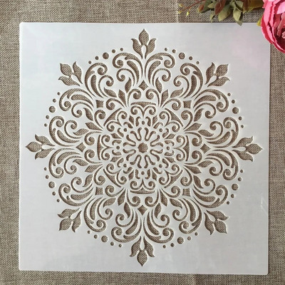 30*30cm geomeetria Mandala B5 DIY kihistusšabloonid maalimine väljalõigete album värvimine reljeefalbumi dekoratiivmall