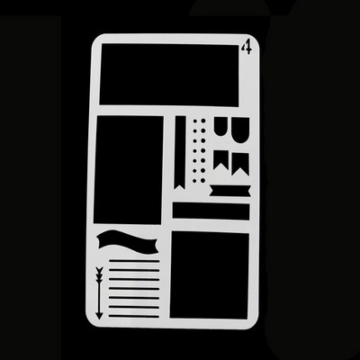 Πρότυπο διακοσμητικής κάρτας ημερολογίου άλμπουμ με ανάγλυφο χρώμα με αερογράφο με αερογράφο τοίχου DIY Πρότυπο ζωγραφικής 12