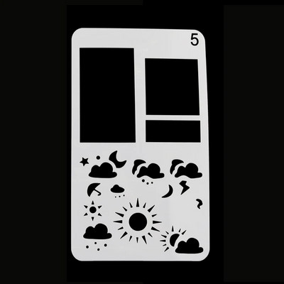 Πρότυπο διακοσμητικής κάρτας ημερολογίου άλμπουμ με ανάγλυφο χρώμα με αερογράφο με αερογράφο τοίχου DIY Πρότυπο ζωγραφικής 12