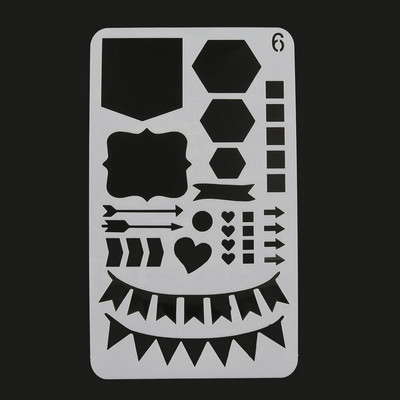 Πρότυπο διακοσμητικής κάρτας ημερολογίου άλμπουμ με ανάγλυφο χρώμα με αερογράφο με αερογράφο τοίχου DIY Πρότυπο ζωγραφικής 12