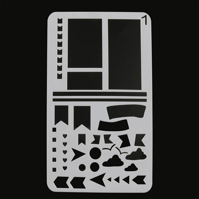 Πρότυπο διακοσμητικής κάρτας ημερολογίου άλμπουμ με ανάγλυφο χρώμα με αερογράφο με αερογράφο τοίχου DIY Πρότυπο ζωγραφικής 12