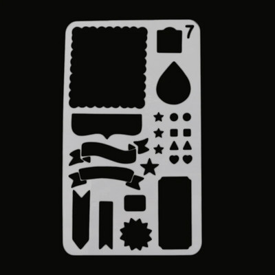 Πρότυπο διακοσμητικής κάρτας ημερολογίου άλμπουμ με ανάγλυφο χρώμα με αερογράφο με αερογράφο τοίχου DIY Πρότυπο ζωγραφικής 12