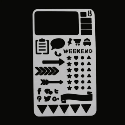 Πρότυπο διακοσμητικής κάρτας ημερολογίου άλμπουμ με ανάγλυφο χρώμα με αερογράφο με αερογράφο τοίχου DIY Πρότυπο ζωγραφικής 12