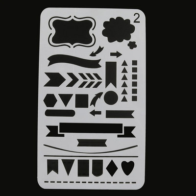 Πρότυπο διακοσμητικής κάρτας ημερολογίου άλμπουμ με ανάγλυφο χρώμα με αερογράφο με αερογράφο τοίχου DIY Πρότυπο ζωγραφικής 12