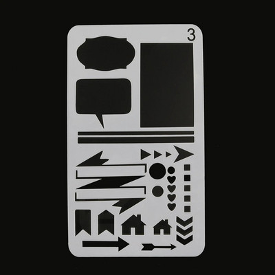 Πρότυπο διακοσμητικής κάρτας ημερολογίου άλμπουμ με ανάγλυφο χρώμα με αερογράφο με αερογράφο τοίχου DIY Πρότυπο ζωγραφικής 12