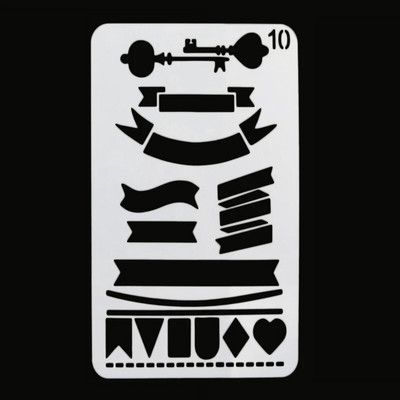 Πρότυπο διακοσμητικής κάρτας ημερολογίου άλμπουμ με ανάγλυφο χρώμα με αερογράφο με αερογράφο τοίχου DIY Πρότυπο ζωγραφικής 12