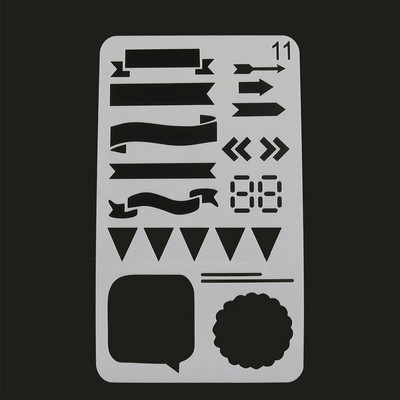 Πρότυπο διακοσμητικής κάρτας ημερολογίου άλμπουμ με ανάγλυφο χρώμα με αερογράφο με αερογράφο τοίχου DIY Πρότυπο ζωγραφικής 12