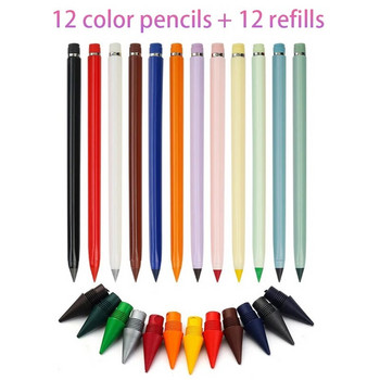 Χρώμα μολύβι απεριόριστης γραφής 13 χρωμάτων με σετ ανταλλακτικών χωρίς μελάνι Καινοτομία Eternal Pencils Στυλό Τέχνης Έγχρωμη ζωγραφική Σχολικά είδη