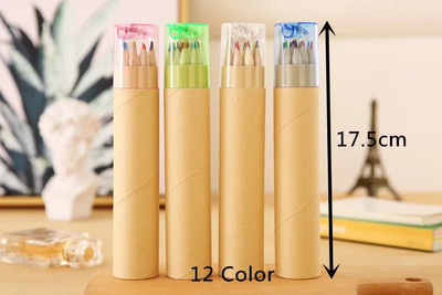 Profesionálna 12-farebná pastelka na ceruzky pre deti Kawaii školské potreby 2022 Kancelárske potreby Dávkové ceruzky s olejovou ceruzkou na kreslenie