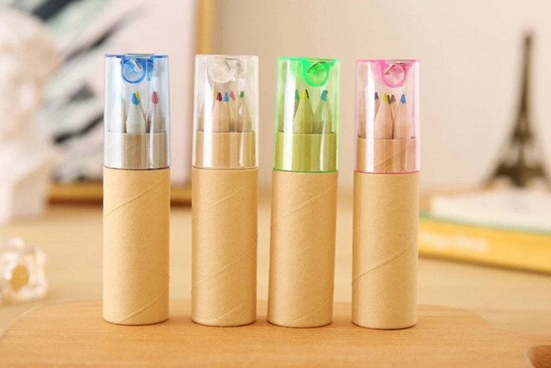 Profesionálna 12-farebná pastelka na ceruzky pre deti Kawaii školské potreby 2022 Kancelárske potreby Dávkové ceruzky s olejovou ceruzkou na kreslenie