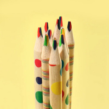 10 τεμ./παρτίδα Rainbow Color Pencil DIY Cute Kawaii Wooden Colored Pencil Wood for Kid School Graffiti Drawing painting