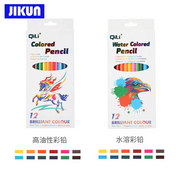 Έγχρωμο Μολύβι 12 τμχ - JIKUN Μη τοξικό Λάδι/ Νερό/ Μεταλλικό/ Νέον Χρωματιστά Μολύβια Σχεδίου Premium Σετ για καλλιτέχνη