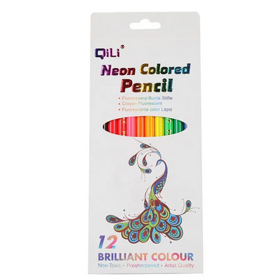 Krāsu zīmuļi 12gab - JIKUN Netoksiska eļļa/ūdens/metāls/neona krāsas Premium zīmēšanas zīmuļu komplekts māksliniekam