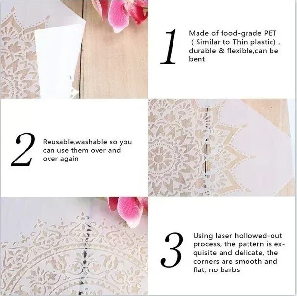 A4 grafiti slāņa veidne, trafaretu apgleznošana, sienas trafarets, albums, krāsošana, reljefs, albuma dekorācijas gleznojums 29 * 21cm