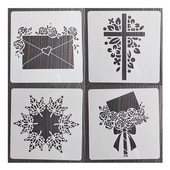 1db 13*13cm-es boríték forma barkácsolás rétegező sablonok falfestés bútor Scrapbook színező dombornyomó album dekorációs sablon