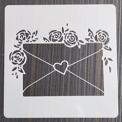 1db 13*13cm-es boríték forma barkácsolás rétegező sablonok falfestés bútor Scrapbook színező dombornyomó album dekorációs sablon