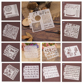 Burtu numuri Dobi trafareti Zīmogošana DIY Scrapbooking žurnāls Reljefs papīrs Fotoalbums Amatniecība Kartes Veidne Dekoram