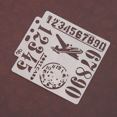 Burtu numuri Dobi trafareti Zīmogošana DIY Scrapbooking žurnāls Reljefs papīrs Fotoalbums Amatniecība Kartes Veidne Dekoram