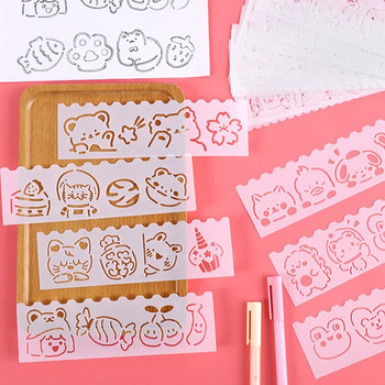 Сладки анимационни пластмасови кухи шаблони Ръкописен шаблон за вестници Детски шаблон за рисуване Наръчник Направи си сам Комплект линийка за рисуване