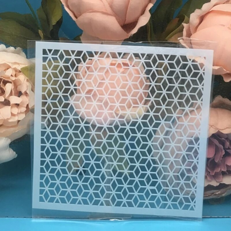 9 τεμ./Παρτίδα 13 εκ. Πίνακας Matrix Bubble DIY Στένσιλ στρώσεων Ζωγραφική Λεύκωμα ζωγραφικής με ανάγλυφο πρότυπο διακοσμητικής κάρτας άλμπουμ