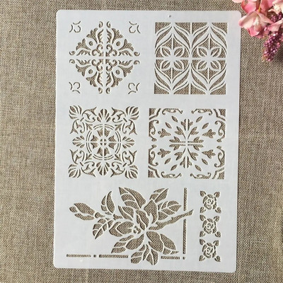 A4 29 cm Vintage franču vārdi Garland DIY slāņošanas trafareti sienu gleznojums albums Krāsošana reljefs albums dekoratīvā veidne