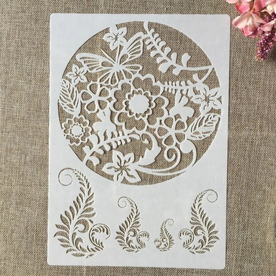 A4 29 cm Vintage franču vārdi Garland DIY slāņošanas trafareti sienu gleznojums albums Krāsošana reljefs albums dekoratīvā veidne