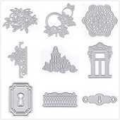 (29 stilova) Građevinska čipka Metalne matrice za izradu čestitki Papir za utiskivanje izrezivanja Setovi Album 2024 Novi predlošci Šablone