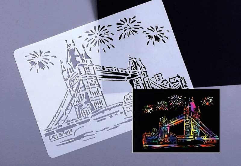 Slavens Celtniecības motīvs Glezniecība Trafarets Rokraksts Laikraksts Albums Žurnāls DIY Grafiti Dekorēšana Fondant Kūka Reljefs