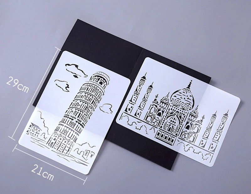 Slavens Celtniecības motīvs Glezniecība Trafarets Rokraksts Laikraksts Albums Žurnāls DIY Grafiti Dekorēšana Fondant Kūka Reljefs