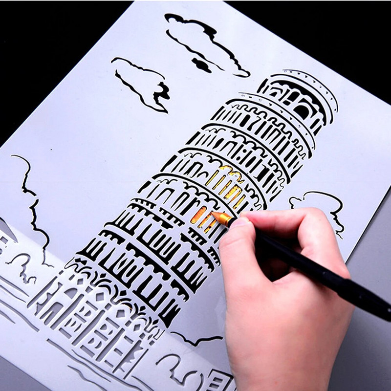 Slavens Celtniecības motīvs Glezniecība Trafarets Rokraksts Laikraksts Albums Žurnāls DIY Grafiti Dekorēšana Fondant Kūka Reljefs