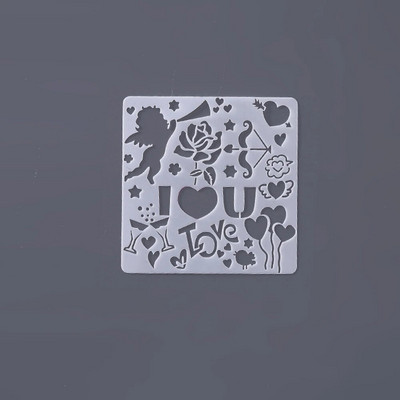 Miela vakarėlio staigmena dovanų dėžutė Kalėdų tapybos trafaretai Gimtadienio nėrinių liniuotės piešimo trafaretai, skirti „pasidaryk pats“ Scrapbooking dekoracijoms