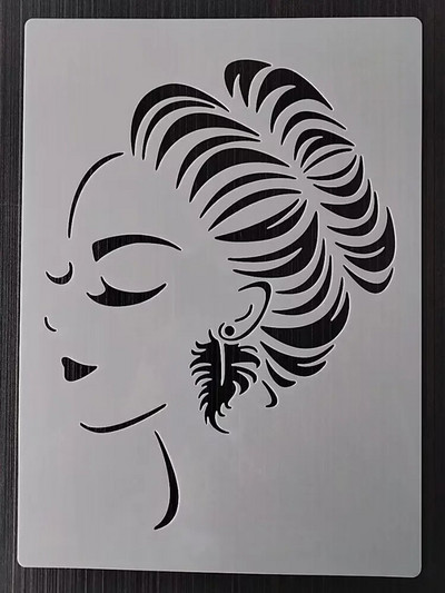 1 KOM 21*29 cm Lotus predložak DIY Šablone za slojeve Zidne slike Spomenar Bojanje Album za utiskivanje Predložak ukrasnih kartica