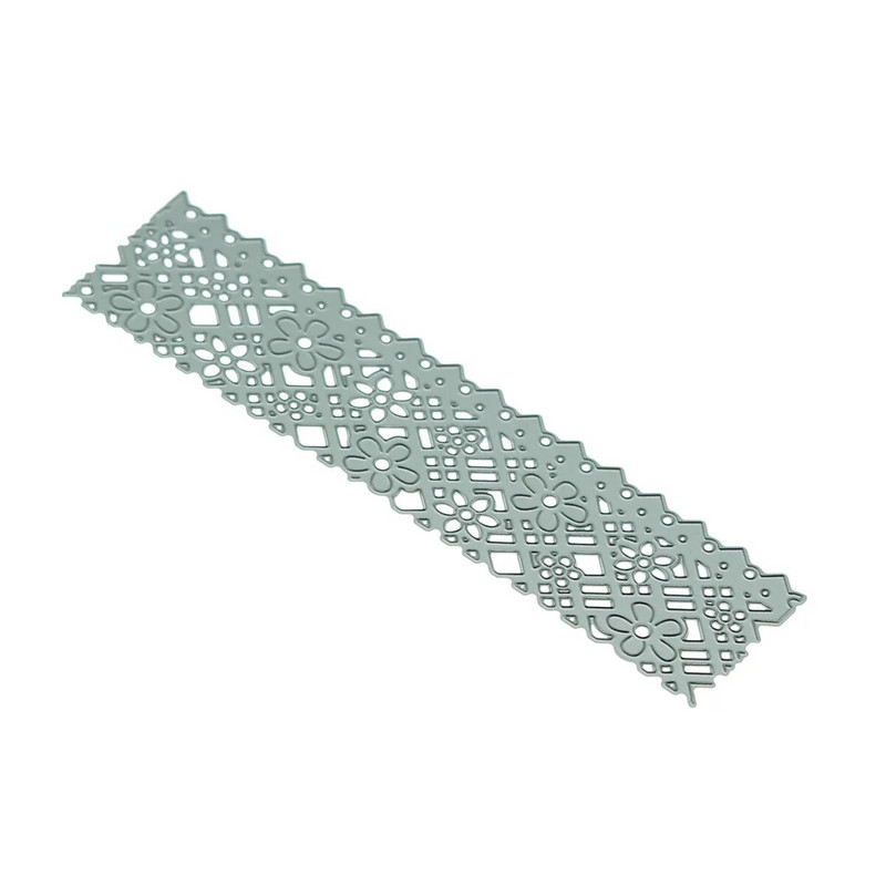 Lilled Ruuduline Muster Metallist Lõikevormid Scrapbooking Postkaardi kaaned Käsitöö Tee ise kaart Ääriste kaunistamine Noa šablooni valmistamine