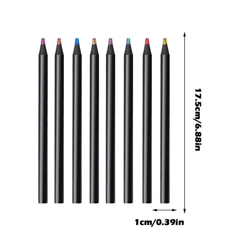 8gab Varavīksnes krāsainie zīmuļi Daudzkrāsains zīmulis krāsošanai Krāsošana Zīmējums Teksts Bērniem Dāvanas Dzimšanas Dienas Dāvanas