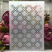 A4 29cm Geometry Frame Texture DIY Layering Stencils Wall Painting Scrapbook Coloring ανάγλυφο διακοσμητικό πρότυπο άλμπουμ
