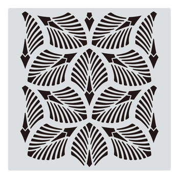 1 бр. 30*30 см геометрична мандала Направи си сам наслояване на шаблони за стенни картини Лесикон за оцветяване на релефен албум Декоративен шаблон