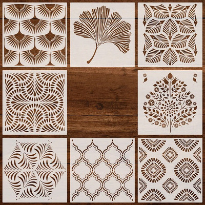 1kom 30*30cm Geometrijska Mandala DIY Šablone za slojeve Spomenar za bojenje Ukrasni predložak za album za utiskivanje