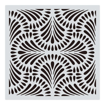 1Τμ 30*30cm Geometric Mandala DIY Layering Stencils Wall Painting Scrapbook Coloring ανάγλυφο διακοσμητικό πρότυπο άλμπουμ