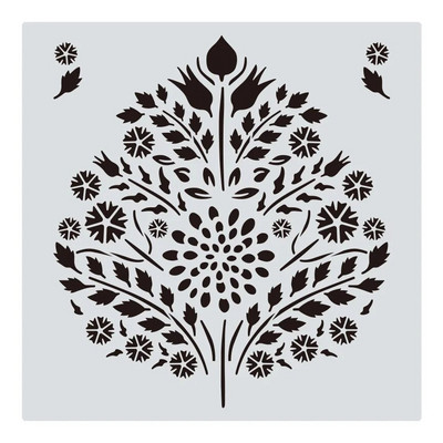 1Τμ 30*30cm Geometric Mandala DIY Layering Stencils Wall Painting Scrapbook Coloring ανάγλυφο διακοσμητικό πρότυπο άλμπουμ