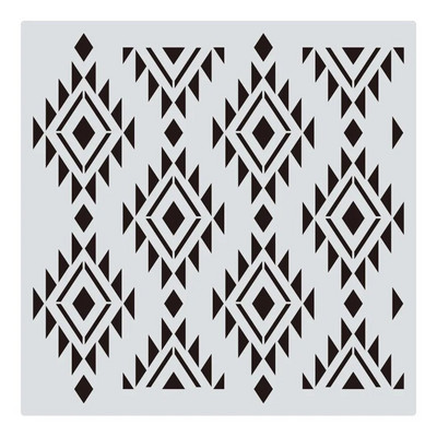 1Τμ 30*30cm Geometric Mandala DIY Layering Stencils Wall Painting Scrapbook Coloring ανάγλυφο διακοσμητικό πρότυπο άλμπουμ