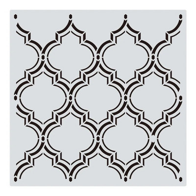 1Τμ 30*30cm Geometric Mandala DIY Layering Stencils Wall Painting Scrapbook Coloring ανάγλυφο διακοσμητικό πρότυπο άλμπουμ